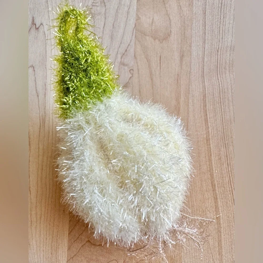 New Handmade Crochet Garlic Kitchen Dishes Pot Scrubber Cleaner Scouring Pad